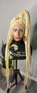 Blonde Jumbo Knotless Braided Full Lace Wig