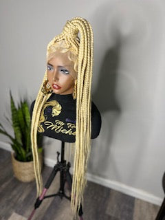 Blonde Jumbo Knotless Braided Full Lace Wig