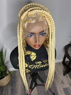 Blonde Jumbo Knotless Braided Full Lace Wig