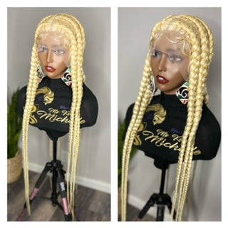 Blonde Pop Smoke Full Lace Braided Wig